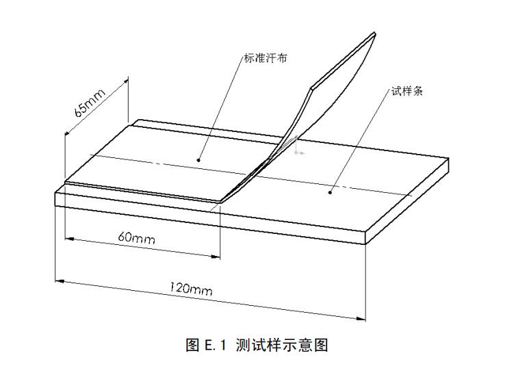  GB/T8939-2018衛(wèi)生巾背膠剝離強(qiáng)度測試示意圖